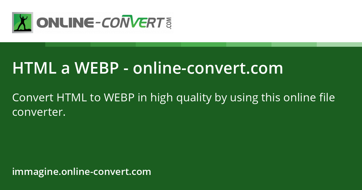 HTML a WEBP - online-convert.com