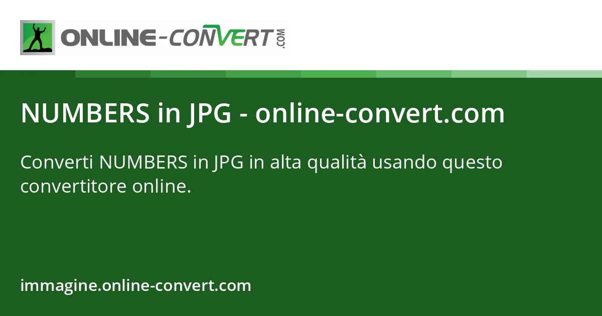 Da numbers a jpg online convert